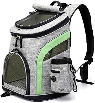 WLDOCA Pet Carrier Backpack for Small Dog and Cat,Portable Outdoor Puppy Cat Carrier Bag for Hiking Travel Camping Outdoor Hold Pets Up to 20 Lbs, Grey