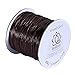 BORUO Brand 1mm Waxed Cotton Cord Beading Cord Waxed String Wax Cording Cord for Jewelry Making and Macrame Supplies 100 Yards Roll Spool Chocolate Brown Color with Acrylic Jar