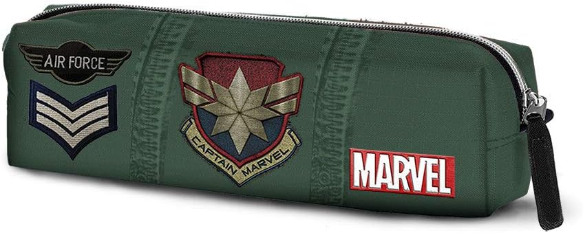 Captain Marvel Duty-Square HS Pencil Case, Green