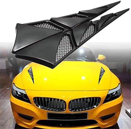 YUSHHO120T External Modified Vent Sticker Universal Car Hood Side Air Intake Flow Vent Cover Decorative Sticker Fashion - Black
