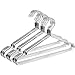 PUERSIT Stainless Steel Mental Hanger, Wire Hangers for Clothes 50 Packs Strong Metal Wire Hangers Coat Hangers Clothes Hangers Standard Hangers for Home and Kitchen，Silver