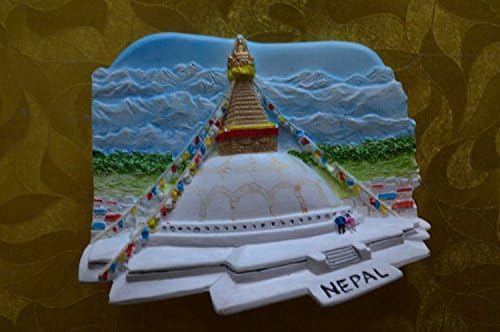 Tourist attractions of cold porcelain refrigerator manual coloured drawing or pattern fridge magnets Nepal Satisfied with the big pagoda Fridge magnets