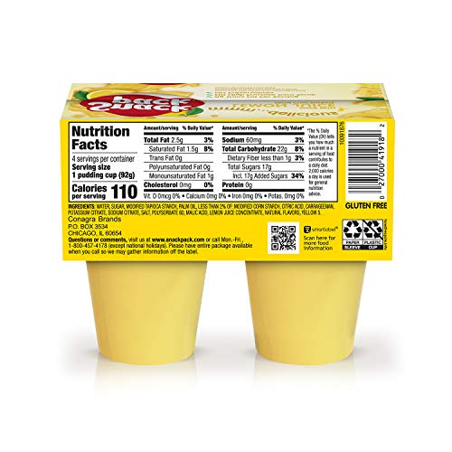 Snack Pack Lemon Pudding Cups, 13 Ounce (Pack of 12) Pricepulse