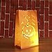 Tinksky Halloween Paper Candle Luminary Bag Bat Pumpkin Carved Tea Light Holder Bag for Happy Halloween Decoration 12pack