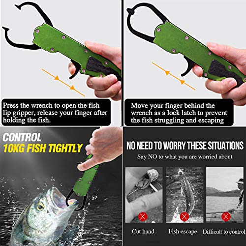 QualyQualy Angelzange, Fischlippen-Greifer, Fischhaken-Entferner, Multitools – Bild 3