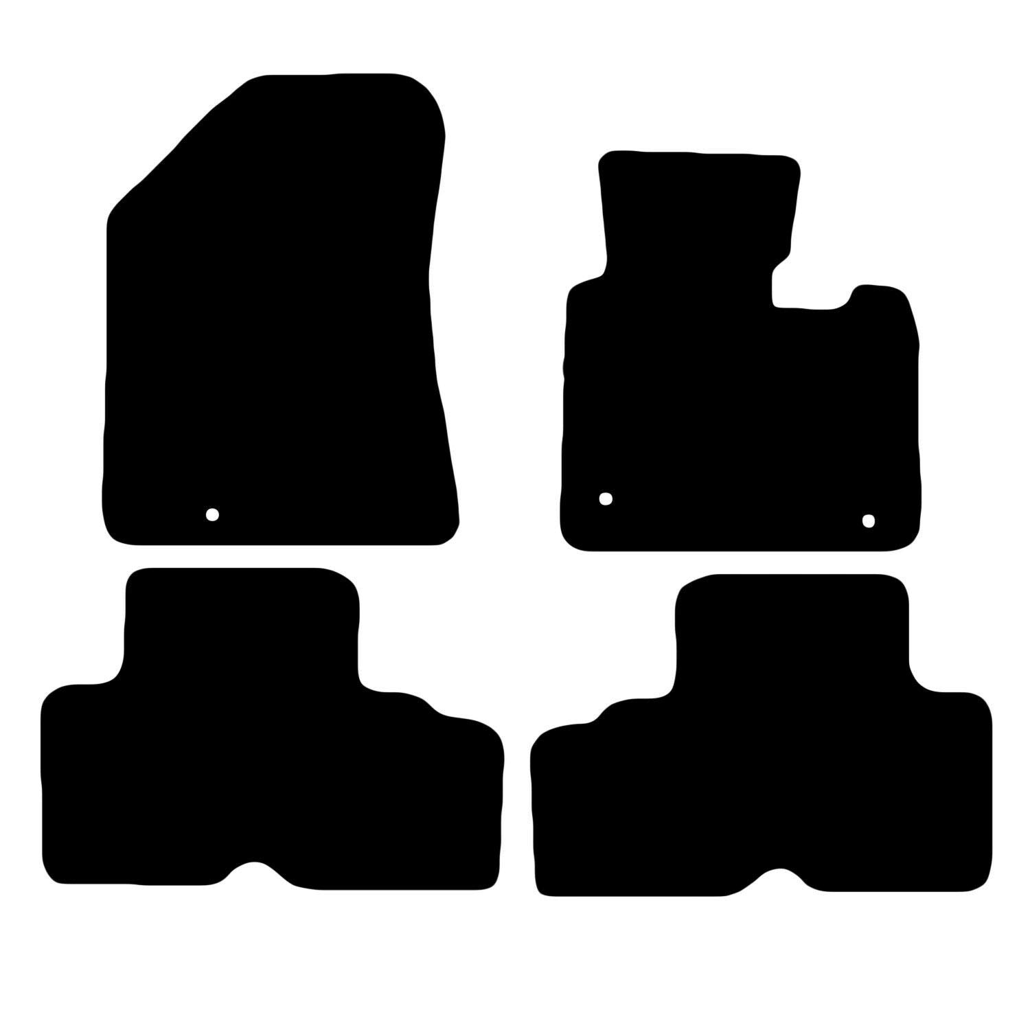 Carsio Carpet Car Mats For Kia Carens 2013+ Onwards 4 Piece Set Tailored Fit Floor Mat Complete Accessory Black Custom Fitted - All Weather, Anti-Slip Backing & Black Trim