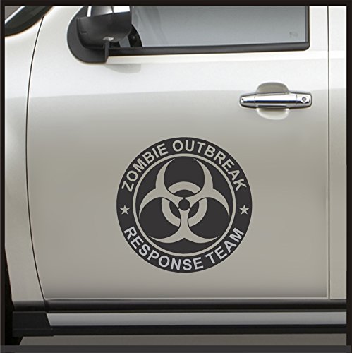 Zombie Response Team | Door Stickers Decal Biohazard Radioactive Set bio Hazard| 14"x14"