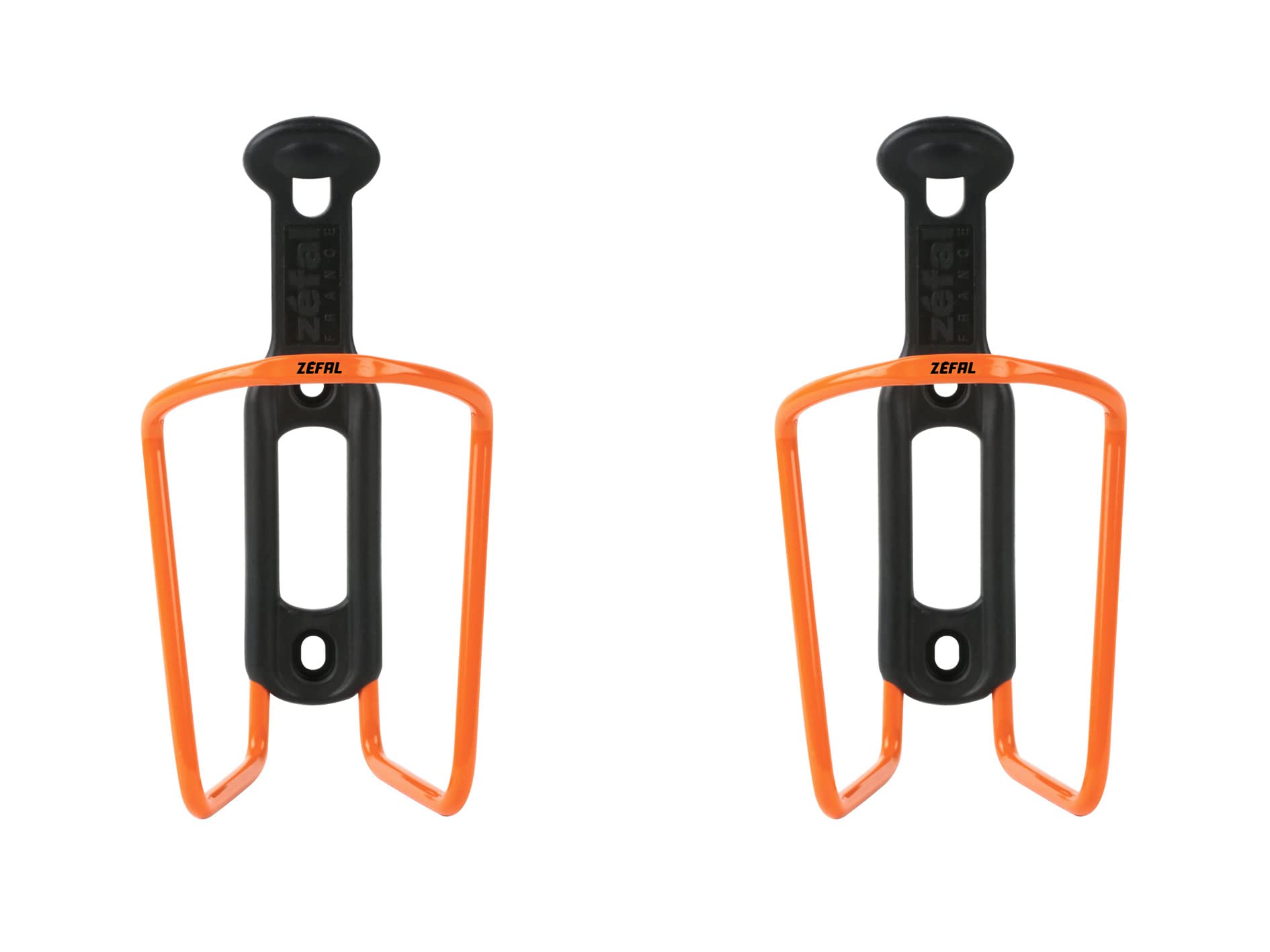 ZEFAL Bundle Pack - Aluplast 124 Aluminium Bicycle Water Bottle Cage, Universal, Orange, 2 Pack
