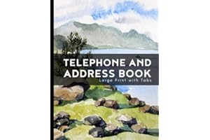 Telephone and Address Book For Seniors: Large Print Address Book with Tabs - Elderly Gifts For Women and Men Over 70 and 80