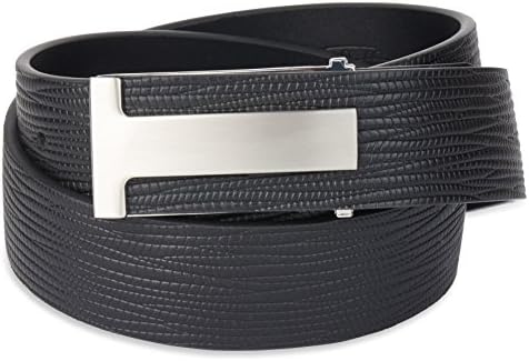 Mens Black Leather Belt By Vellette - Various Styles to Choose From! (42, BL002)