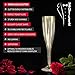 Plastic Champagne Flutes Gold Glitter 50pc ~5oz/130ml Disposable Plastic Wine Glasses - Perfect as Wedding Toast Flutes & Birthday Party Booster