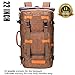 WITZMAN Canvas Backpack Vintage Travel Backpack Large Laptop Bags Convertible Shoulder Rucksack A519 (22 inch brown)