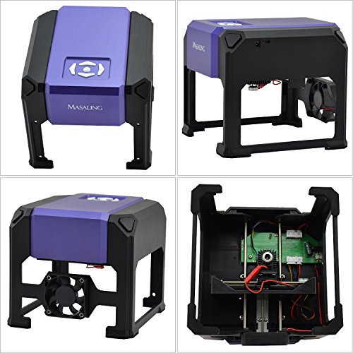 1500mW Laser Engraver, Portable DIY Handicraft Wood Burning Tools Printer with 9.9 Square Inches