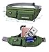 WATERFLY Fanny Pack Slim Soft Polyester Water Resistant Waist Bag Pack for Man Women Carrying iPhone 8 Samsung S6 (green)