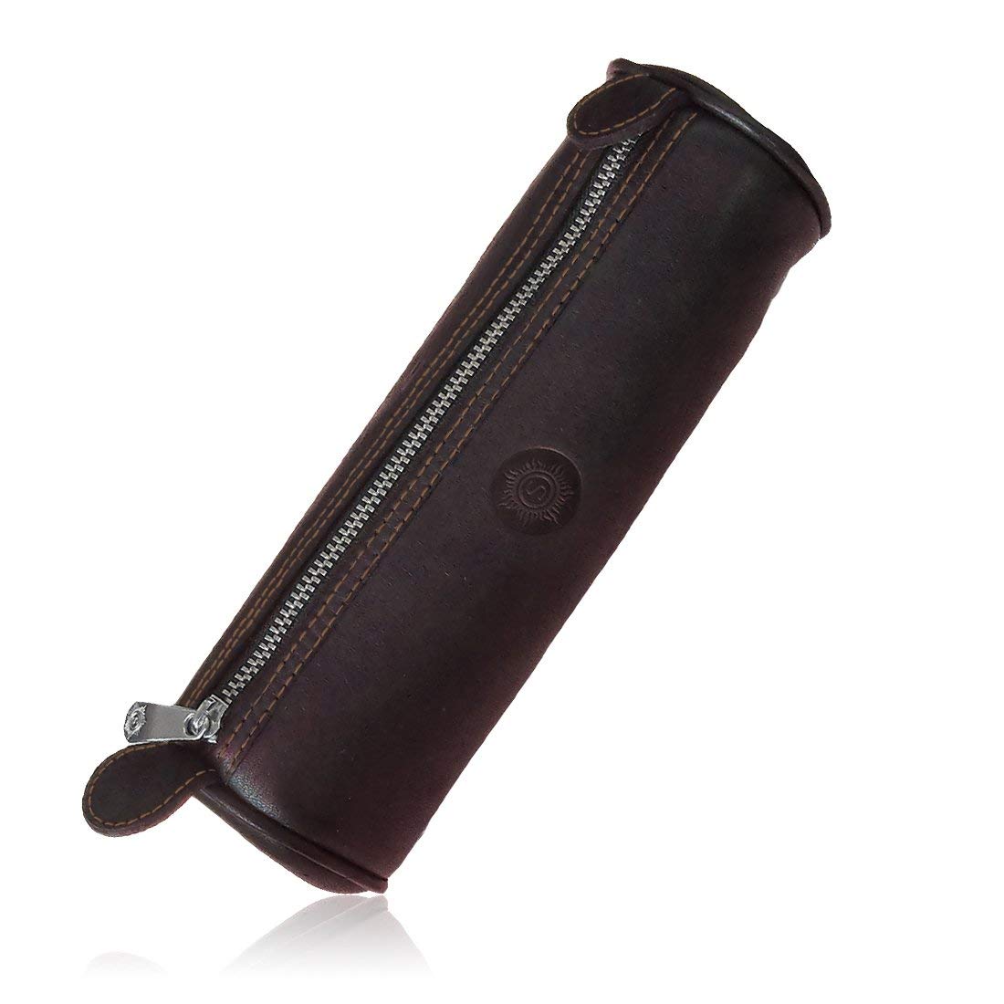 Sonnenleder "Lotta" High Quality Leather Pen Holder, Color: Mocca, Natural Leather * Made in Germany