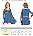Frumos Womens Tunic Tops for Leggings Round Neck Top Navy 3X-Large