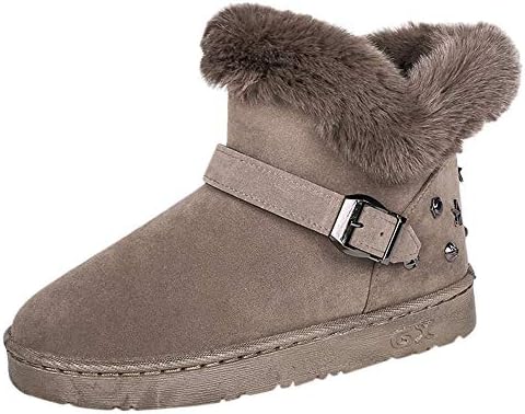 GIFC Fashion Women's Winter Ankle Short Snow Boots Fur Ladies Footwear Warm Shoes