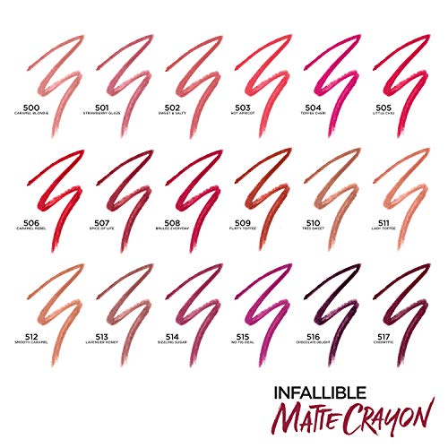 L’Oréal Paris Infallible Matte Lip Crayon, Chocolate Delight (Packaging May Vary)