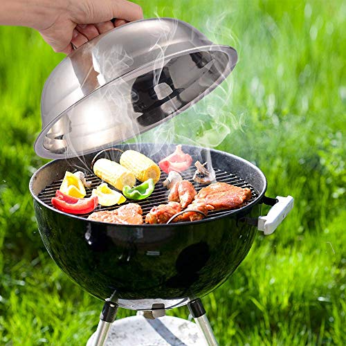ACLUXS Signature Griddle Accessories - 12 Inch Round Basting Cover - Stainless Steel - Cheese Melting Dome and Steaming Cover - Best for Use in Flat Top Griddle Grill Cooking Indoor or Outdoor