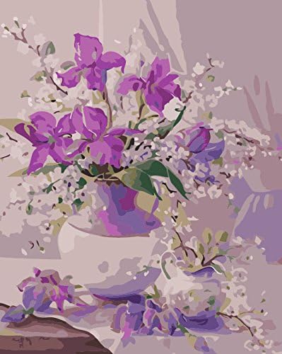 Bouquet White/Purple – Mypai Ntlab Painting by Numbers 40 x 50 cm)
