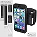 Mediabridge Armband Value Pack for iPhone SE/5S/5 - 1 Slim Shell Case (Black), 1 Silicone Case, 1 Premium Glass Screen Protector & 2 Elastic Velcro Straps For Upper/Forearms (Part# AB2-I5-BLACK )