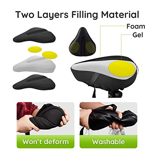 Yosky Wide Gel Bike Seat Cover (11 inches x 10 inches), Extra Large