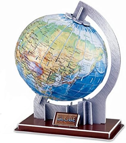 WISDOMTOY 3D World Globe Jigsaw Puzzle DIY Earth Paper Model Educational Toy Gift for Kids and Adults