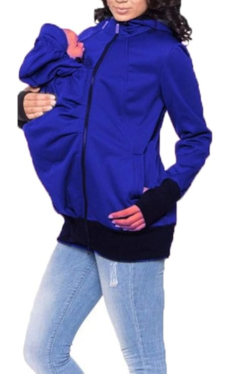 Zalock Mama Tragejacke Umstandsjacke 3 in 1 Winter Baumwolle K?nguru Jacke Top Für Mama und Baby Babytrage Schwangerschaftsja