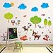 Woodland Friends Nursery Kids Room Decorative Peel & Stick Wall Art Sticker Decals for Boys and Girls