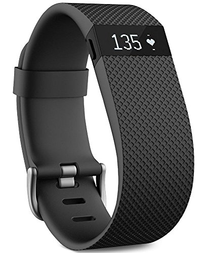 Fitbit Charge HR Wireless Activity and Fitness Tracker Wristband with Heart Rate Monitor (Black, Large (6.2 - 7.6 in)) (Non-Retail Packaging)