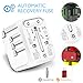 HAOZI Upgraded Travel Adapter, All-in-one International Power Adapter with 4 USB Ports, European Plug Adapter, Universal Travel Accessories for Over 150 Countries(Recovery Fuse), New White