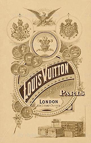 Furniture Wood Decal Image Transfer Vintage Antique Labels Flower Louis Vuitton DIY (Decal, A7-2.9 x 4.1 Inches)