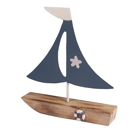 Rayher 46203000 Deko-Segelboot Sortiert 14x15,5x2,7cm