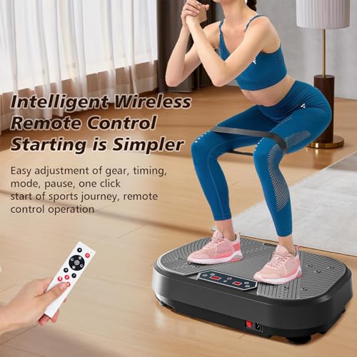 LBOYLOVE® Vibration Plate Exercise Machine, Whole Body Workout Vibration Plate for Weight Loss and Lymphatic Drainage, 120 Adjustable Speeds & 10 Sports Modes, Max Weight 175KG