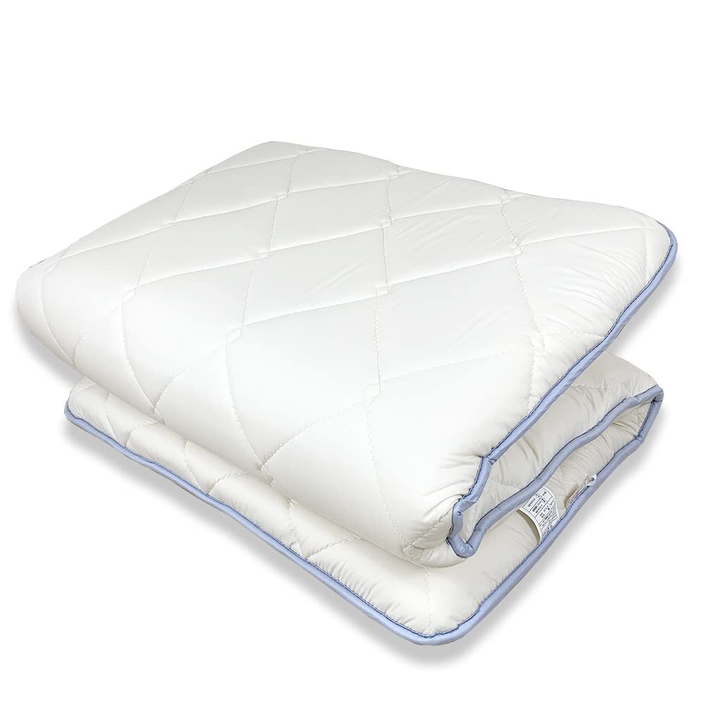 ねむりっち 小さめ 敷布団 プチ セミシングル 3層構造 ジュニアサイズ 敷き布団 ブルー 帝人 マイティトップ 防ダニ 抗菌 防臭 布団 (ブルー)商品画像