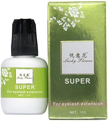 Lucky flower long lasting 50 days False Eyelash Glue 10ml Professional Individual Eyelashes Extension Glue Low Odor Low Irritant (Black Glue)