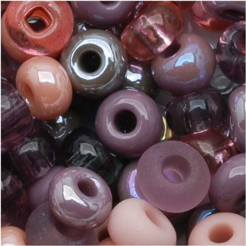 JablonexCzech Glass Seed Beads Size 6/0 (1 Ounce) (Mauve Whispers, 6/0)