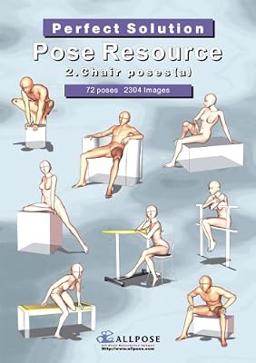 Allpose Book 2 Chair Poses A Learn Comic Cartoon Manga Anime Illustration Human Body Pose Drawing Techniques Reference For Character Creation Pose Resource 24 Books Allpose Amazon Sg Books