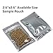 200 Pcs Clear Foil Flat Zipper Lock Mini Bag Self Seal Heat Sealed Pouch for Zip Food Storage Lock Bag with Tear Notches 3x3.9 inch (Usable Size 2.6x2.6 inch)