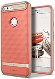 Google Pixel XL Case, Caseology [Parallax Series] Modern Slim Geometric Design [Coral Pink] [Textured Grip] for Google Pixel XL (2016)