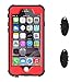 ImpactStrong Compatible with iPhone 6 Waterproof Case [Fingerprint ID Compatible] Slim Full Body Protection - Red