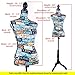 Female Dress Form Mannequin Torso Body with Black Adjustable Tripod Stand for Clothing Dress Jewelry Display