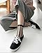 Eliffete Black Socks Pack of 5 Ankle High Stockings Casual Tights for Teenagers