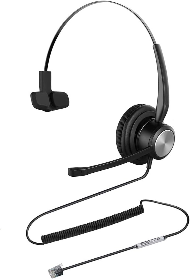 Oppetec IP Phone Headset RJ9 Telephone Headset Corded