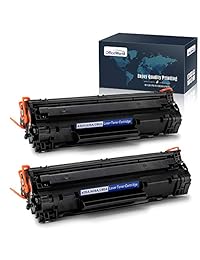 Oficina mundo compatible cartucho de tóner Sustitución para HP CE285 A 85 A, CB435 A 35 A CB436 A 36 A (2 Negro), trabajar con impresora HP Laserjet Pro P1102 W, M1212NF M1217nfw P1006 M1522NF