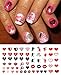 Valentine's Day Nail Decals Assortment Water Slide Nail Art Decals - Nail Salon Quality!