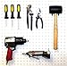WallPeg pegboard hooks – locking peg hooks – 50 peg kit for tool storage and craft organizer