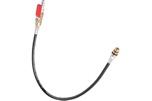 Mairuker Engine Air Valve Holder Pressure Pipe Cylinder Leakage Testing Assistant Tool with Valve M12 M14 Thread to 1/4 NPT Universal for Mustang Ford GM Trucks LS Engine