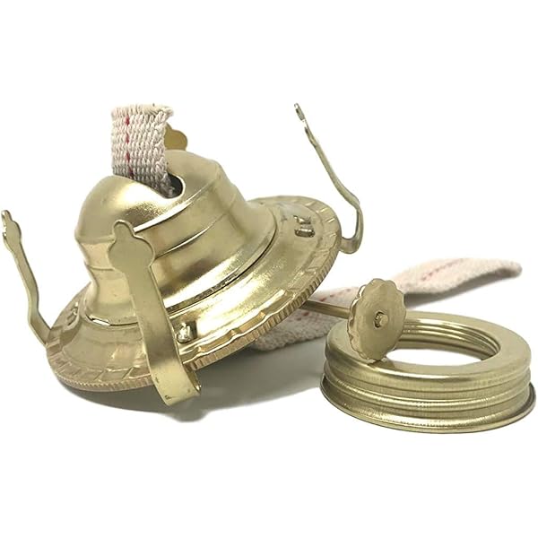 Oil Lamp Burner Pieces Kerosene Oil Lamp Parts Brass Plated 2 Oil Lamp