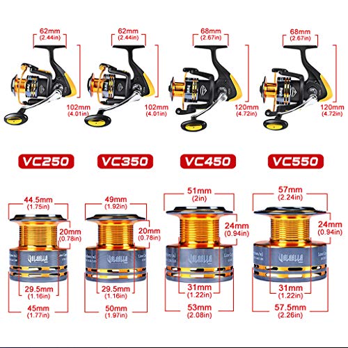 PROBEROS Spinning Reel Salt or Freshwater Fishing Reel - 39.5 LB Drag (D) - Thumbnail 4